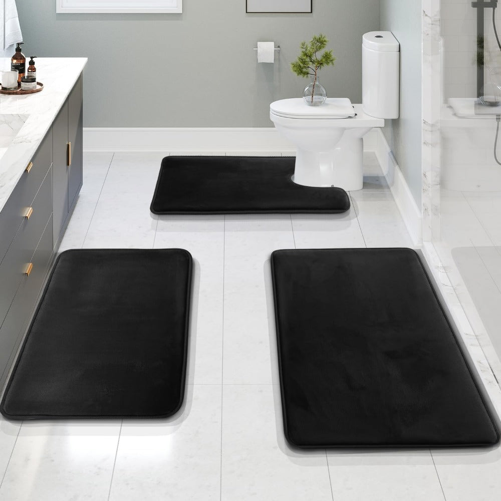 Memory Foam Bath Mat Set