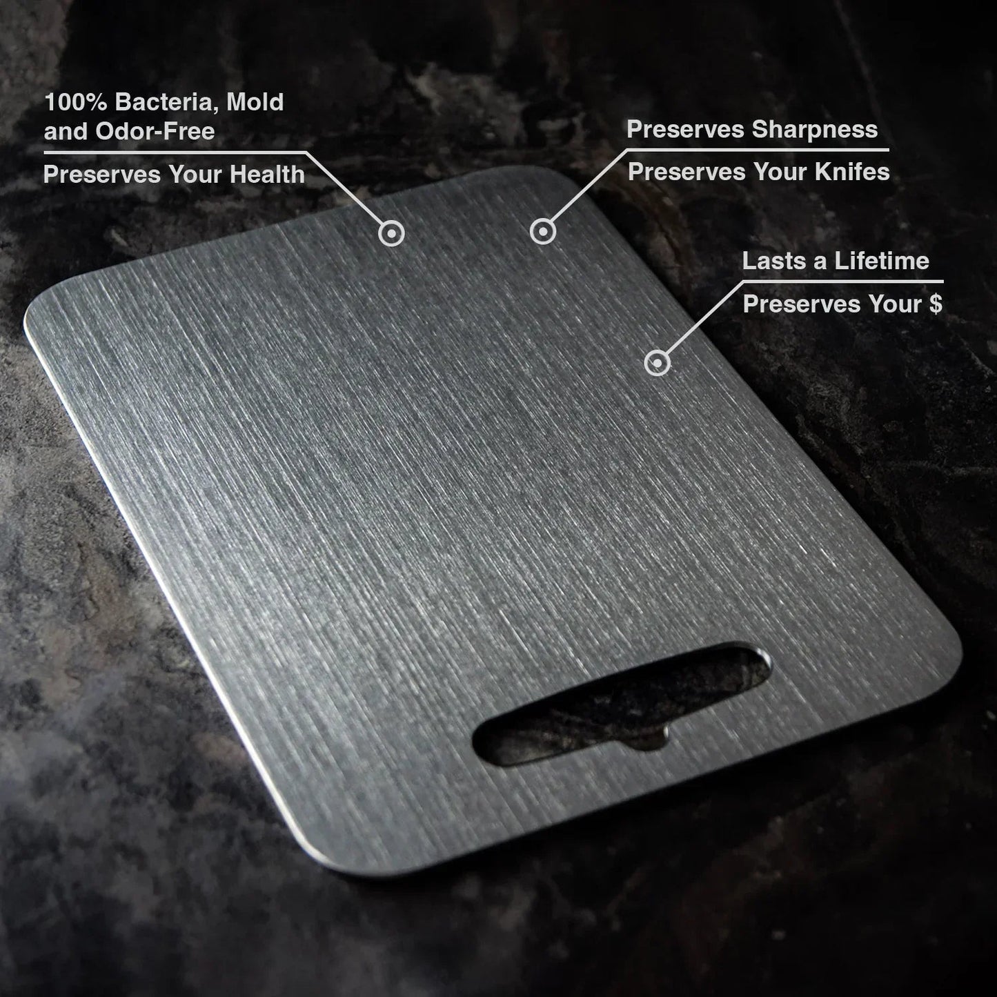 Titanium Cutting Board – Non-Toxic, Antibacterial, Knife-Friendly, 15×10 Inches, Lightweight Kitchen Tool