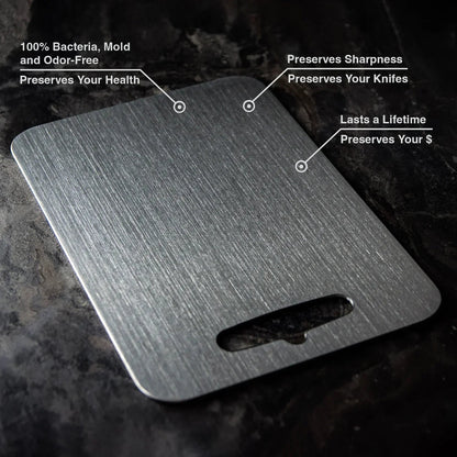 Titanium Cutting Board – Non-Toxic, Antibacterial, Knife-Friendly, 15×10 Inches, Lightweight Kitchen Tool